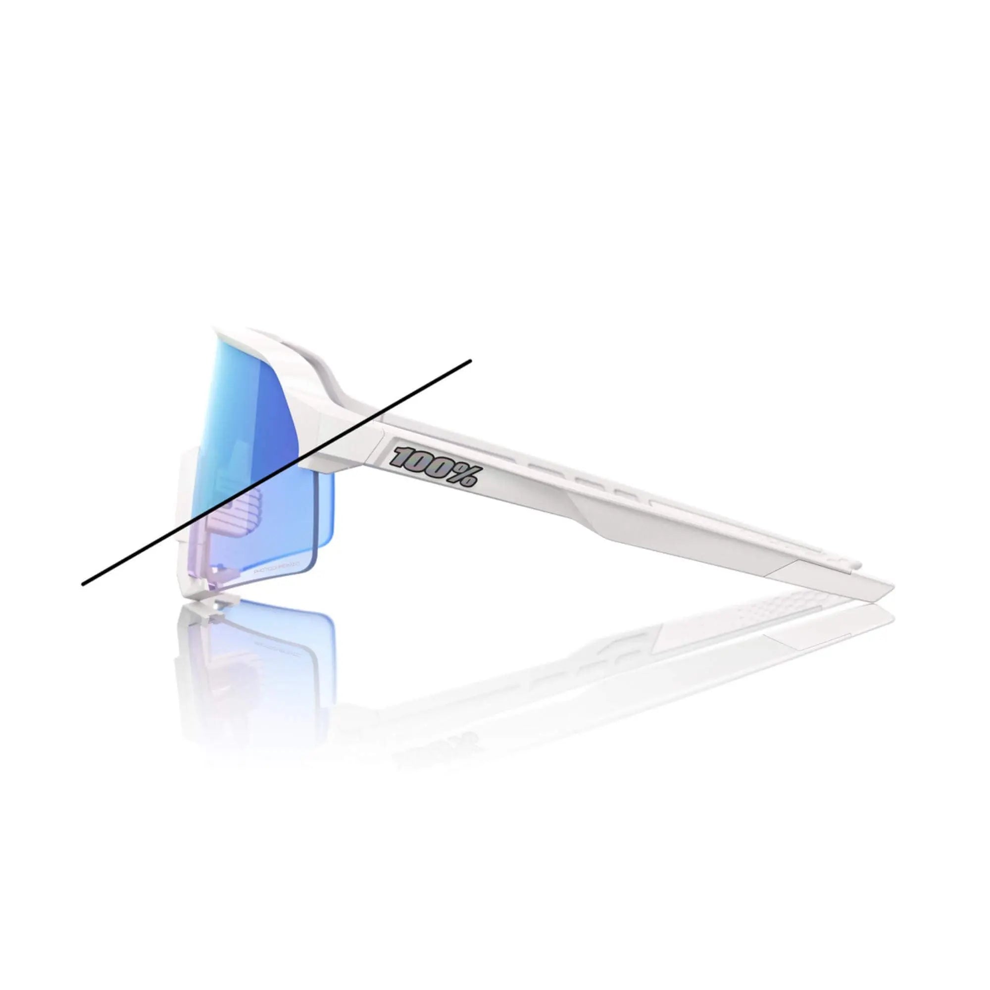 100% S3 Bastille LE Glasses Pearl White Glitter/Blue Mirror Photochromic Lens - FREE UK Shipping, FREE 365 Day Returns | Moto Central