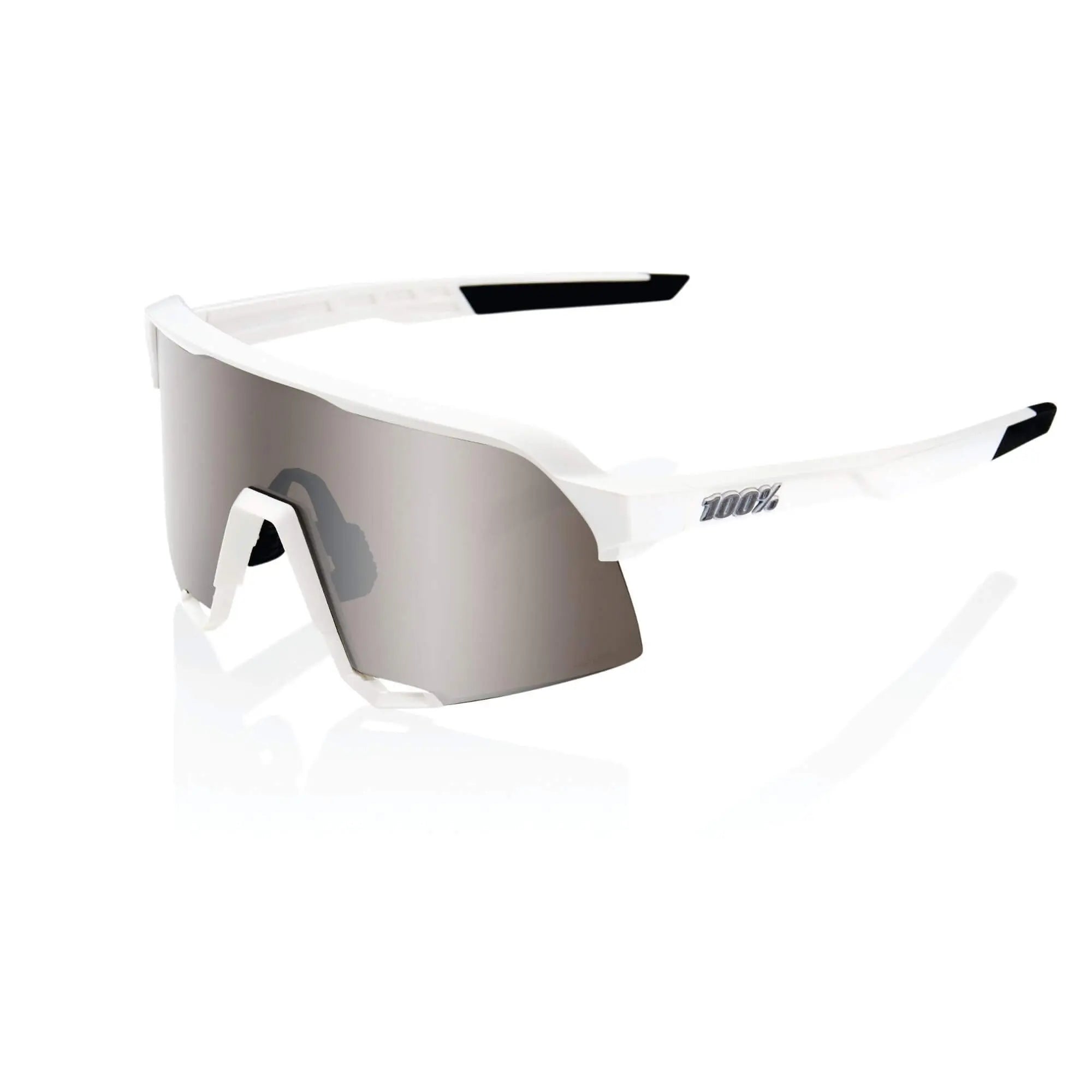 100% S3 Glasses Matt White / HiPER Silver Mirror Lens - FREE UK Shipping, FREE 365 Day Returns | Moto Central