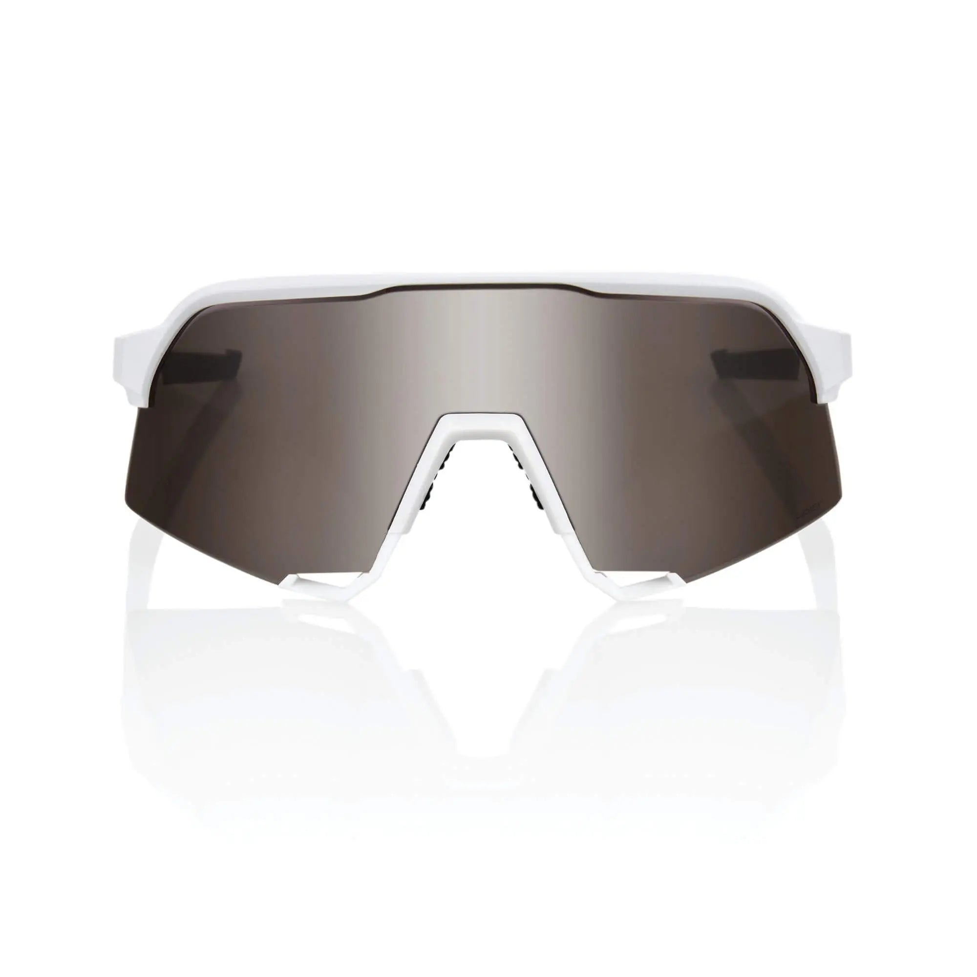 100% S3 Glasses Matt White / HiPER Silver Mirror Lens - FREE UK Shipping, FREE 365 Day Returns | Moto Central