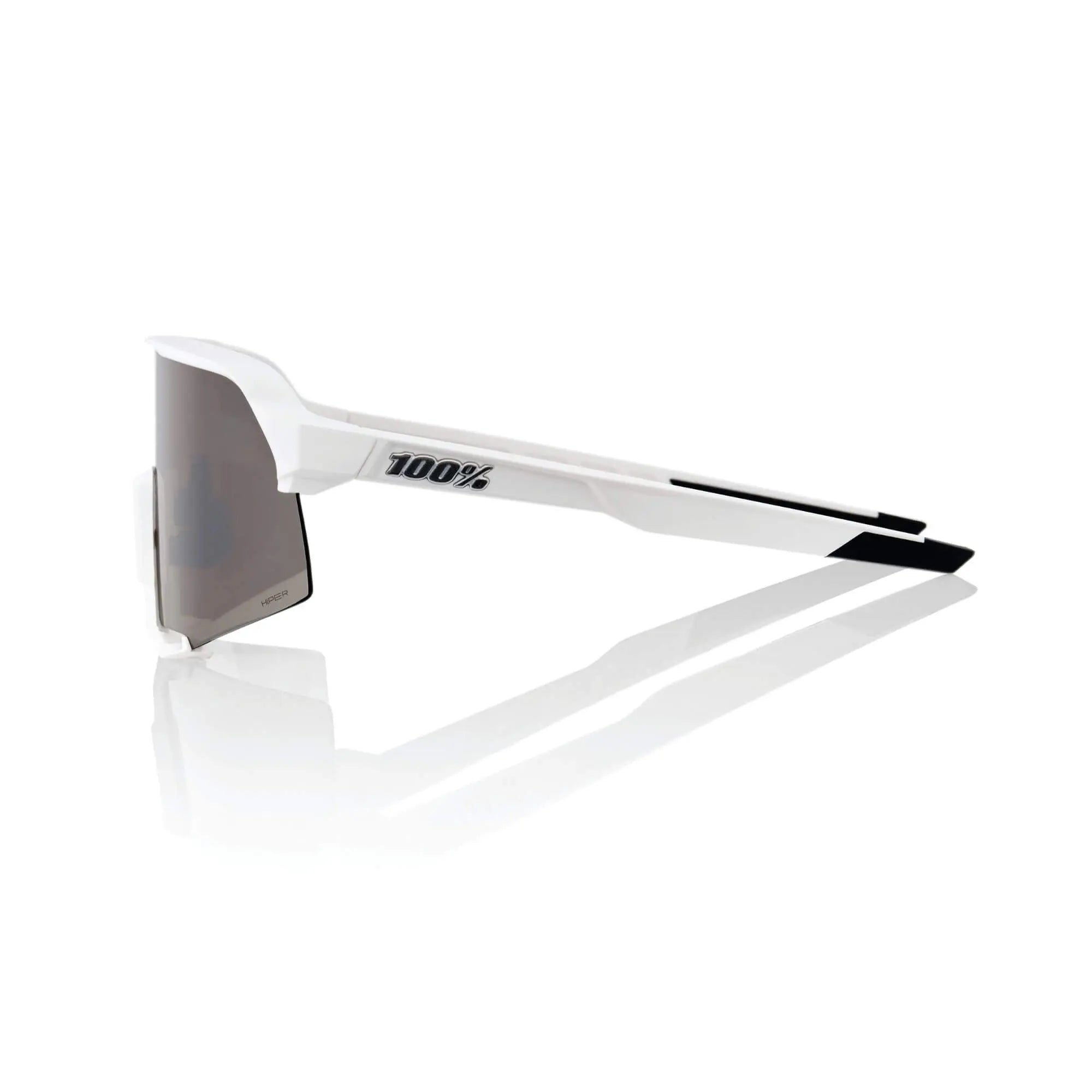 100% S3 Glasses Matt White / HiPER Silver Mirror Lens - FREE UK Shipping, FREE 365 Day Returns | Moto Central