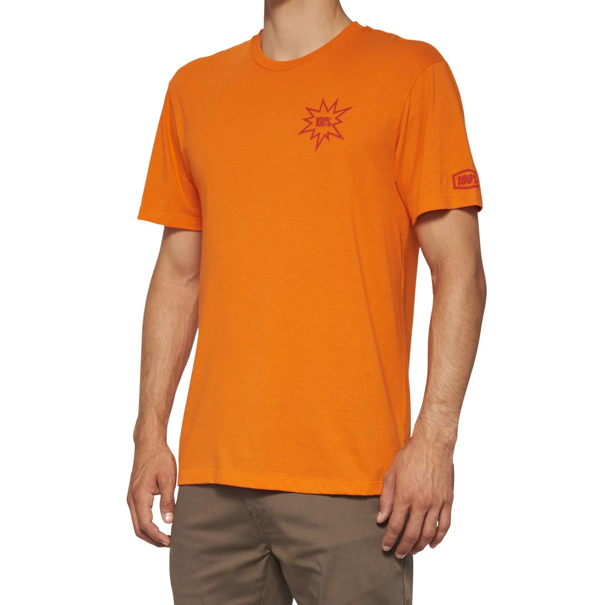 100% Serpico Short Sleeves T-Shirt Orange - FREE UK Shipping, FREE 365 Day Returns | Moto Central