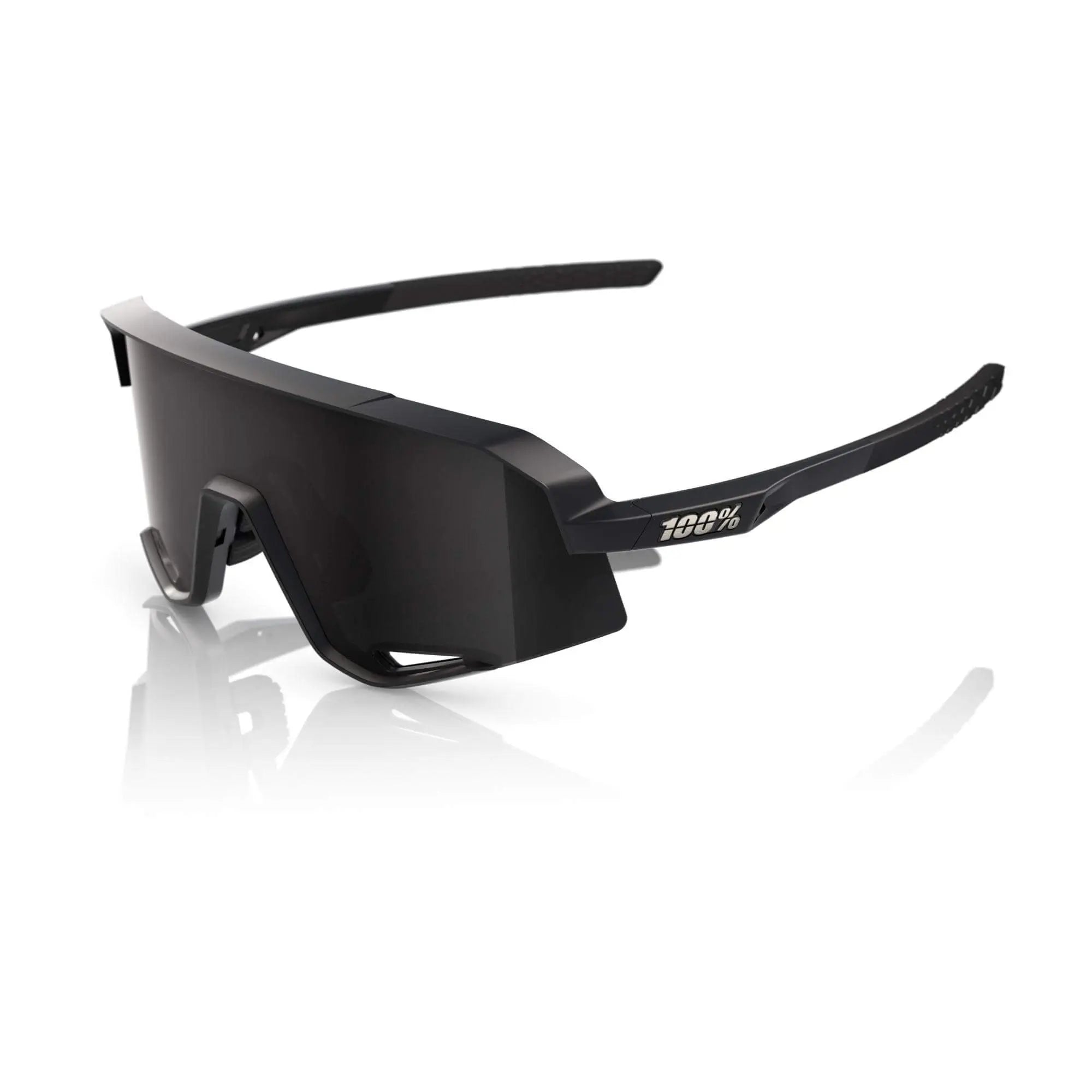 100% Slendale Glasses Matt Black / Smoke Lens - FREE UK Shipping, FREE 365 Day Returns | Moto Central