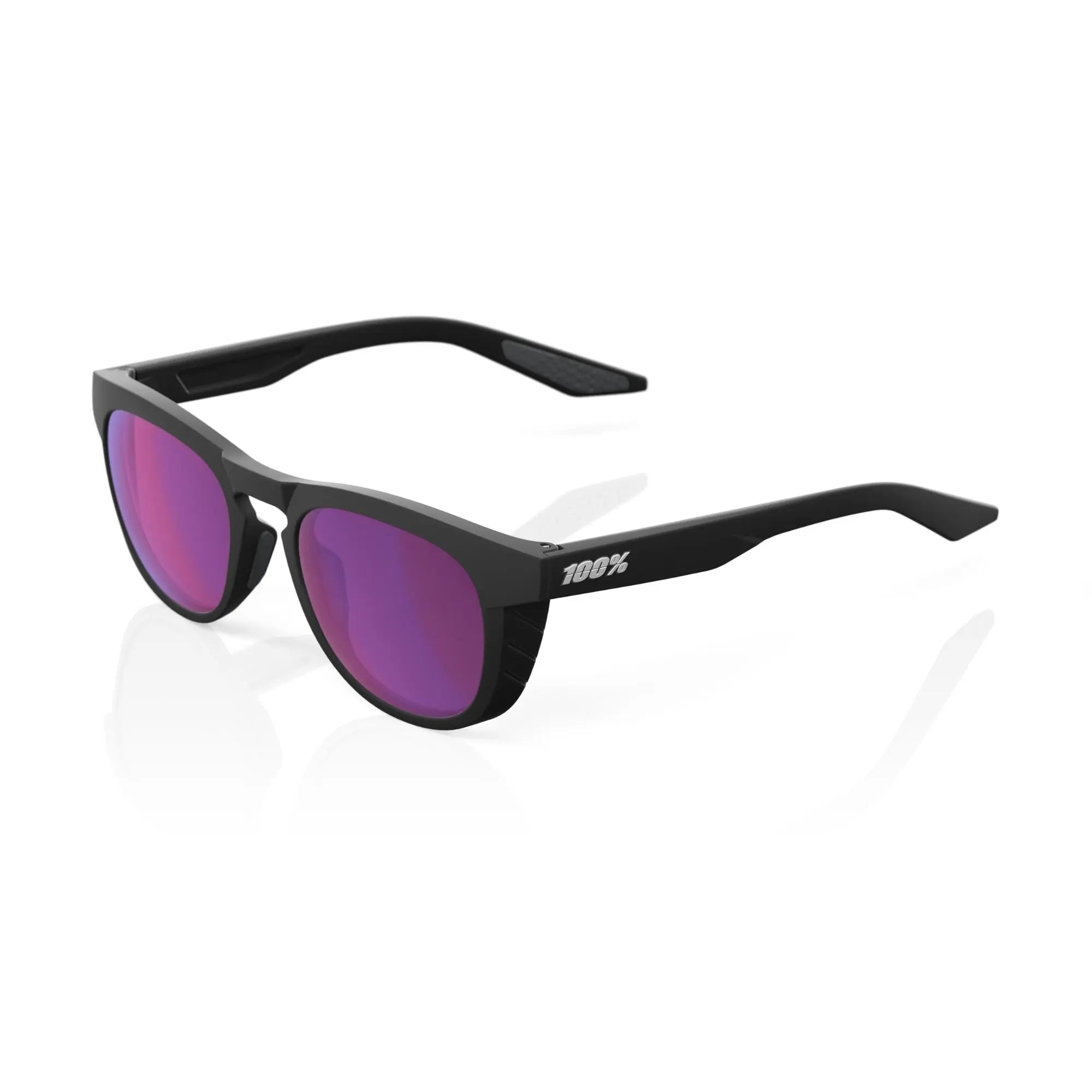 100% Slent Glasses Matt Black / Purple Mulitlayer Mirror Lens - FREE UK Shipping, FREE 365 Day Returns | Moto Central