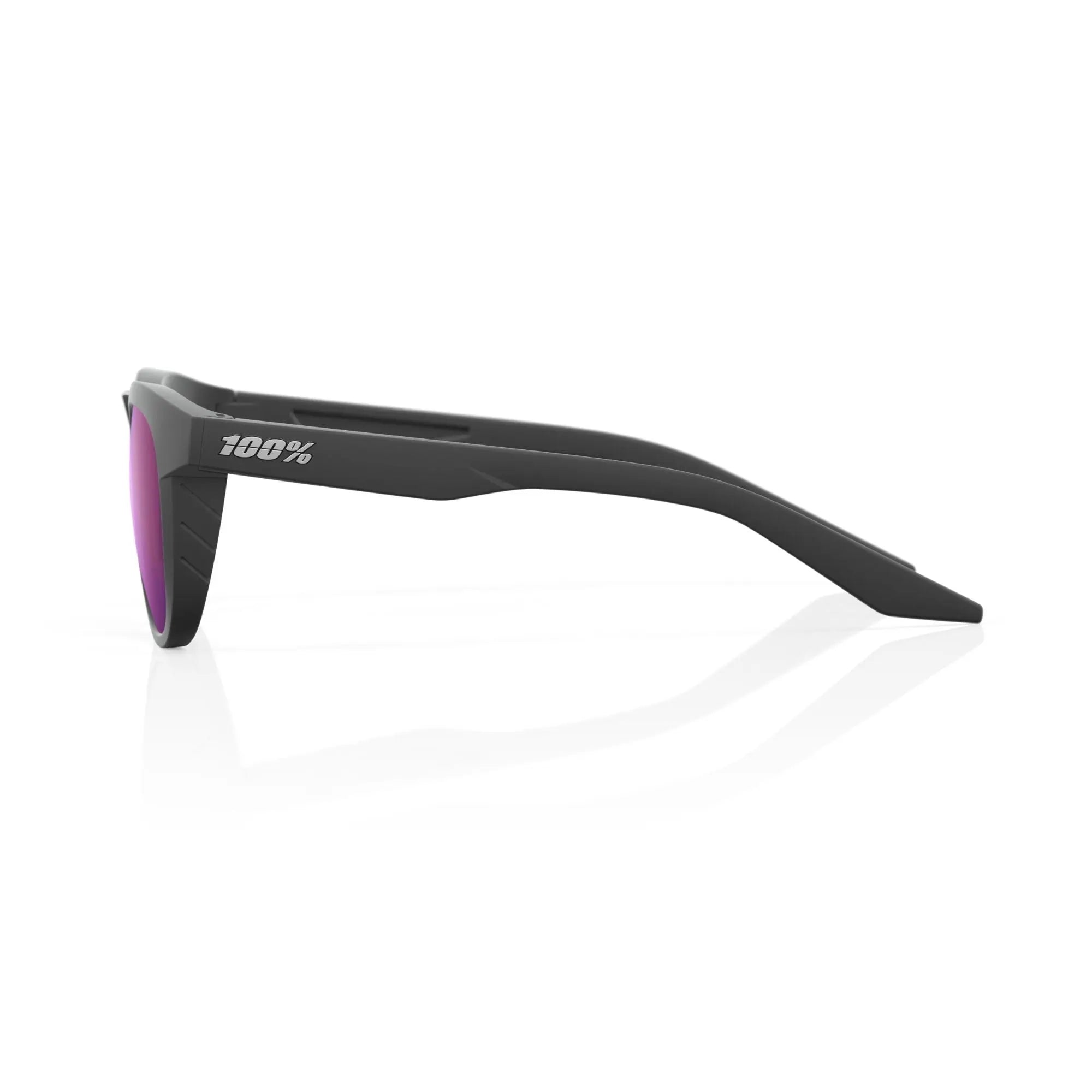 100% Slent Glasses Matt Black / Purple Mulitlayer Mirror Lens - FREE UK Shipping, FREE 365 Day Returns | Moto Central