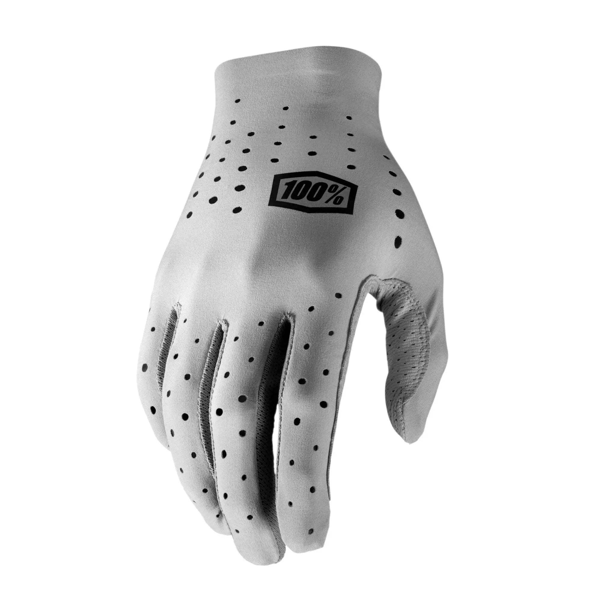 100% Sling Gloves Grey - FREE UK Shipping, FREE 365 Day Returns | Moto Central