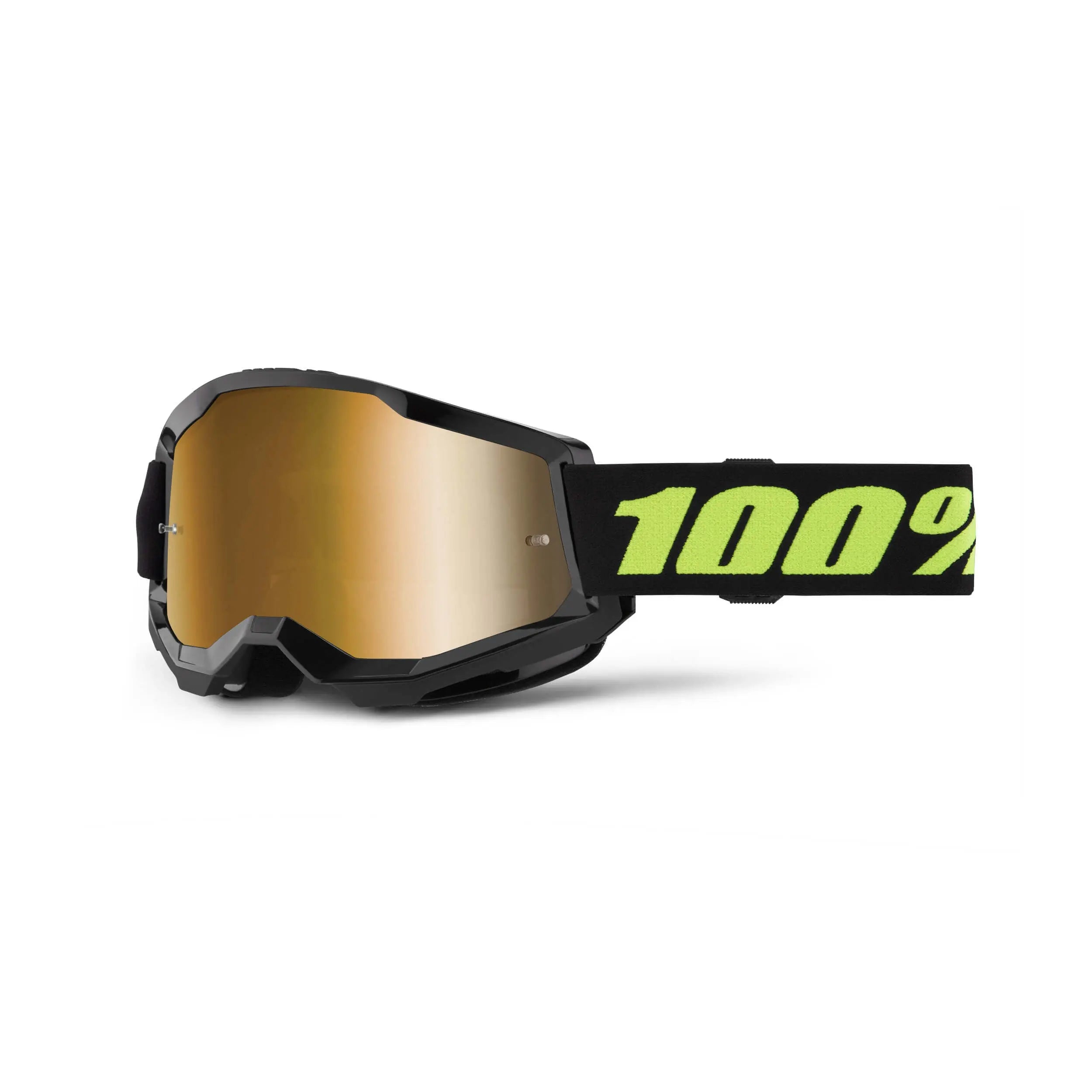 100% Strata 2 Goggles Solar Eclipse / Ture Gold Mirror Lens - FREE UK Shipping, FREE 365 Day Returns | Moto Central