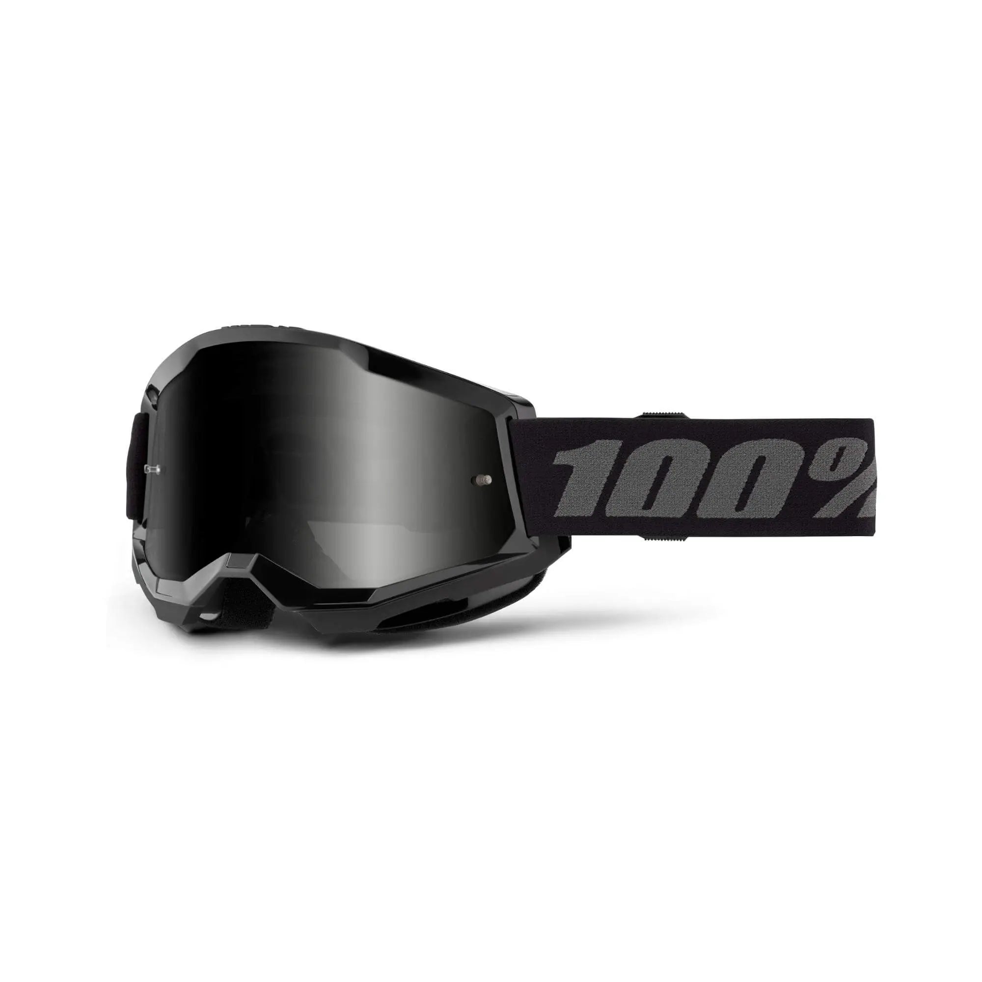 100% Strata 2 Sand Goggles Black / Smoke Lens - FREE UK Shipping, FREE 365 Day Returns | Moto Central