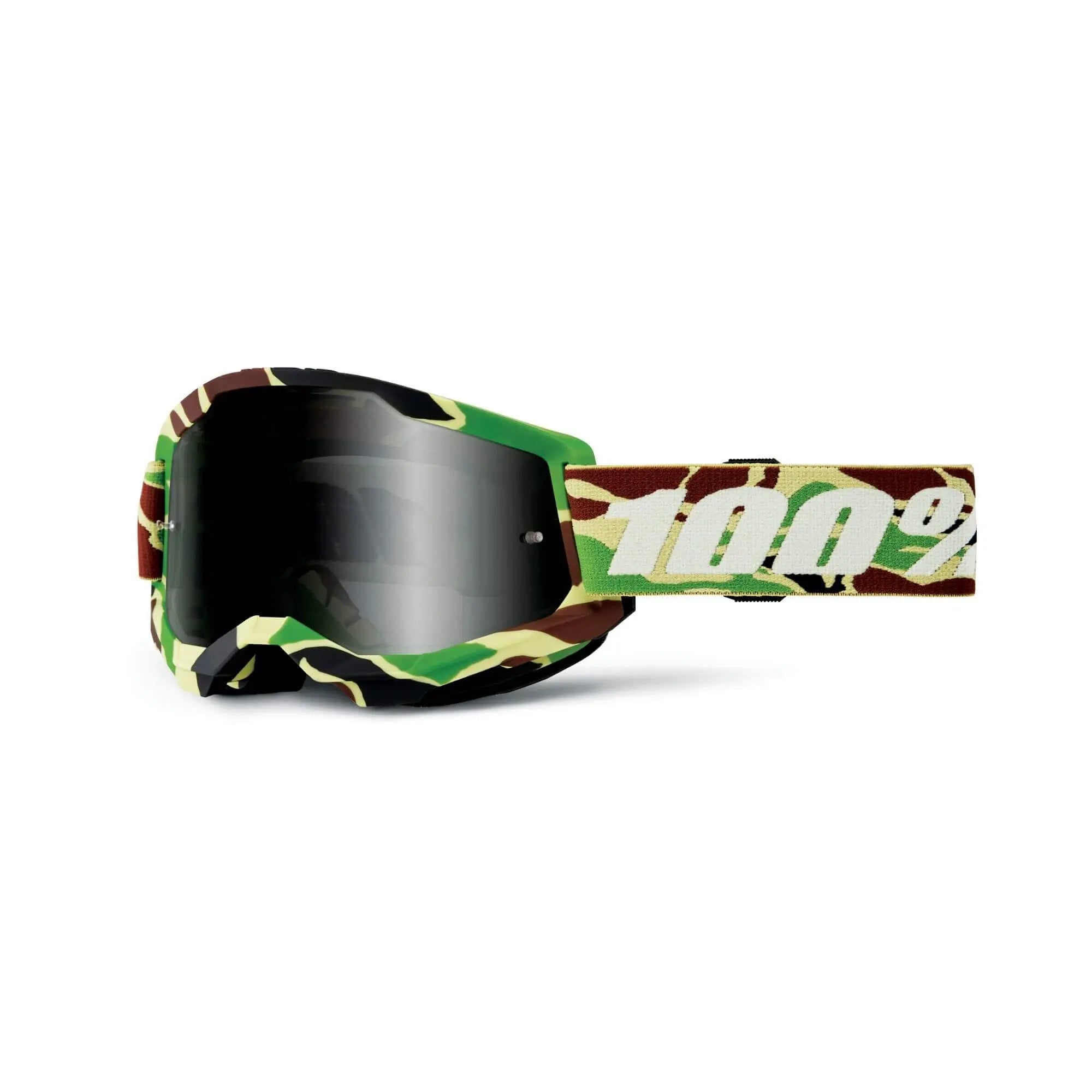 100% Strata 2 Sand Goggles War Camo / Smoke Lens - FREE UK Shipping, FREE 365 Day Returns | Moto Central