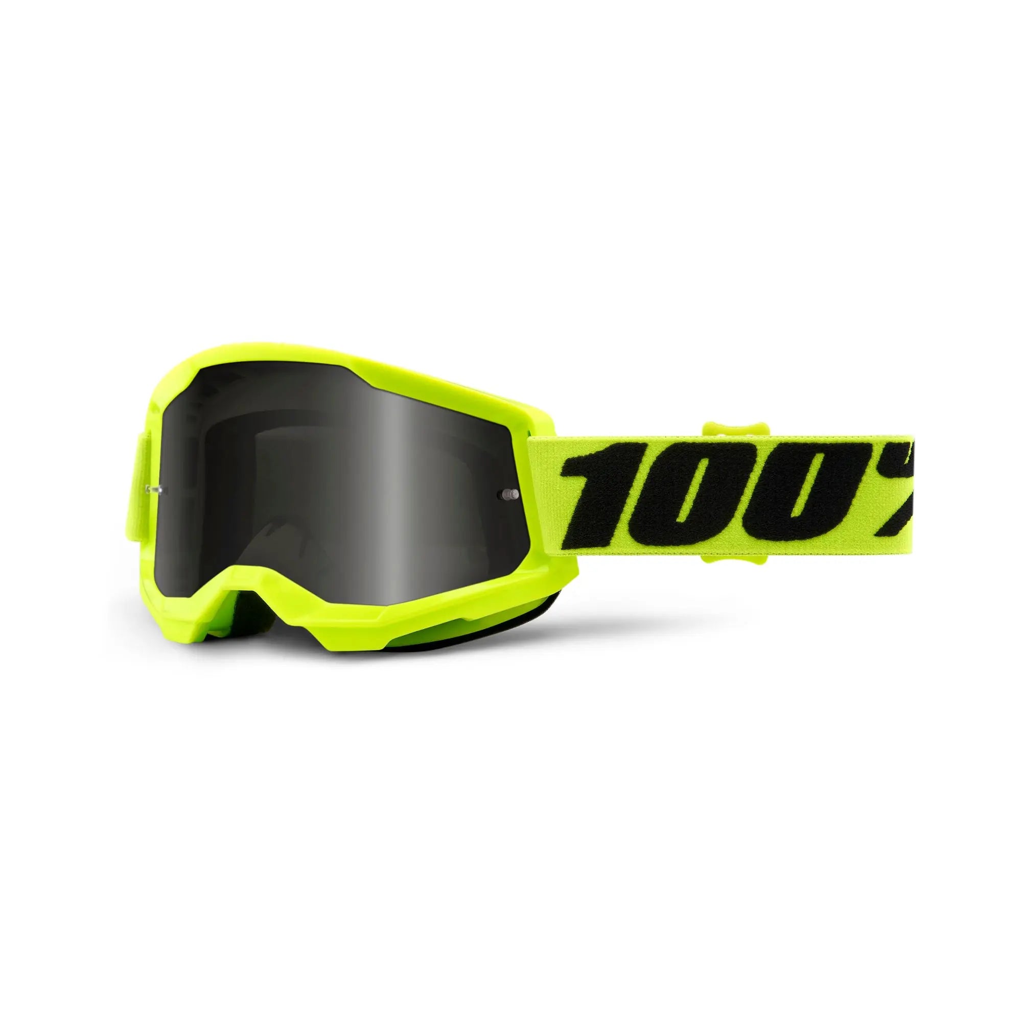 100% Strata 2 Sand Goggles Yellow / Smoke Lens - FREE UK Shipping, FREE 365 Day Returns | Moto Central