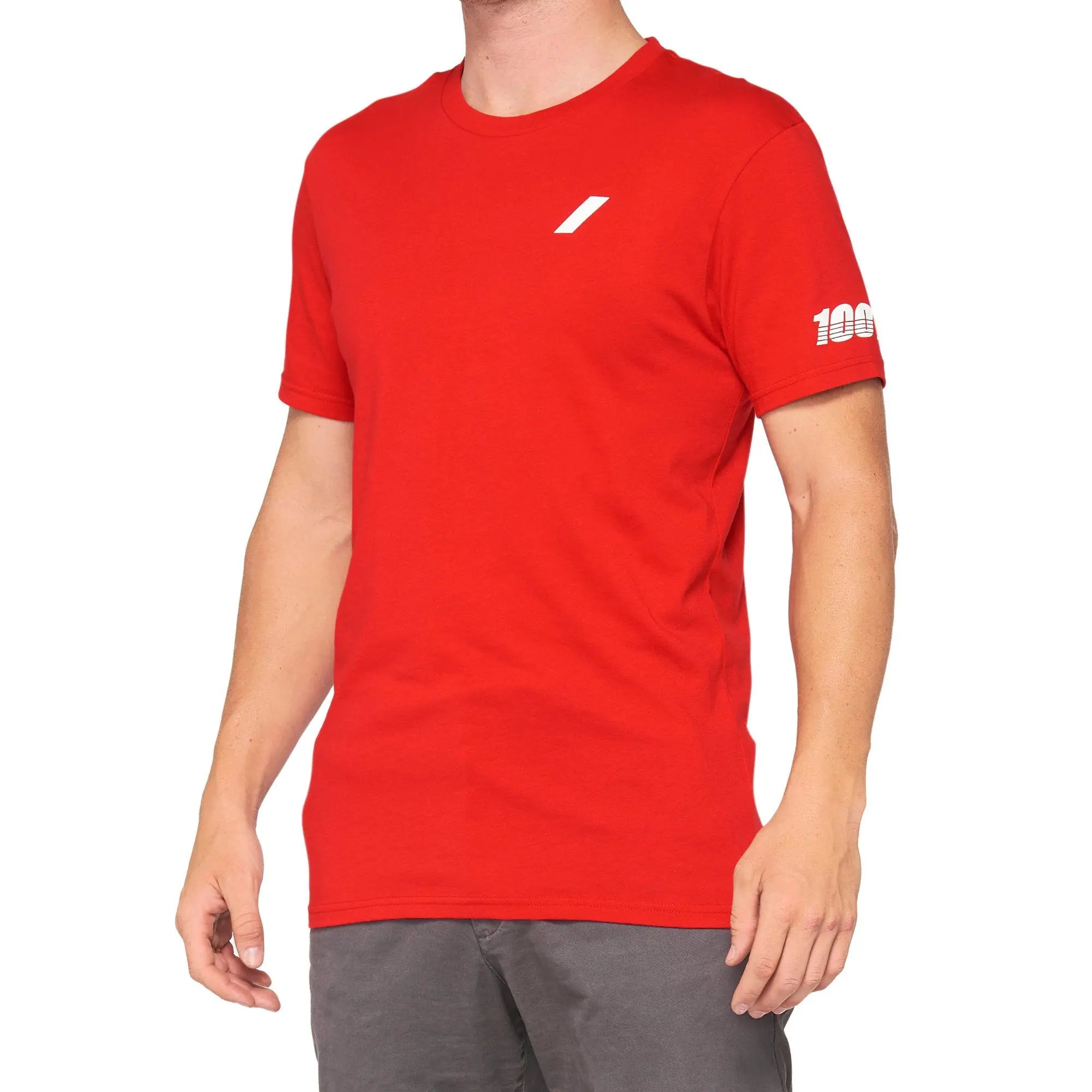 100% Tiller T-Shirt Red - FREE UK Shipping, FREE 365 Day Returns | Moto Central