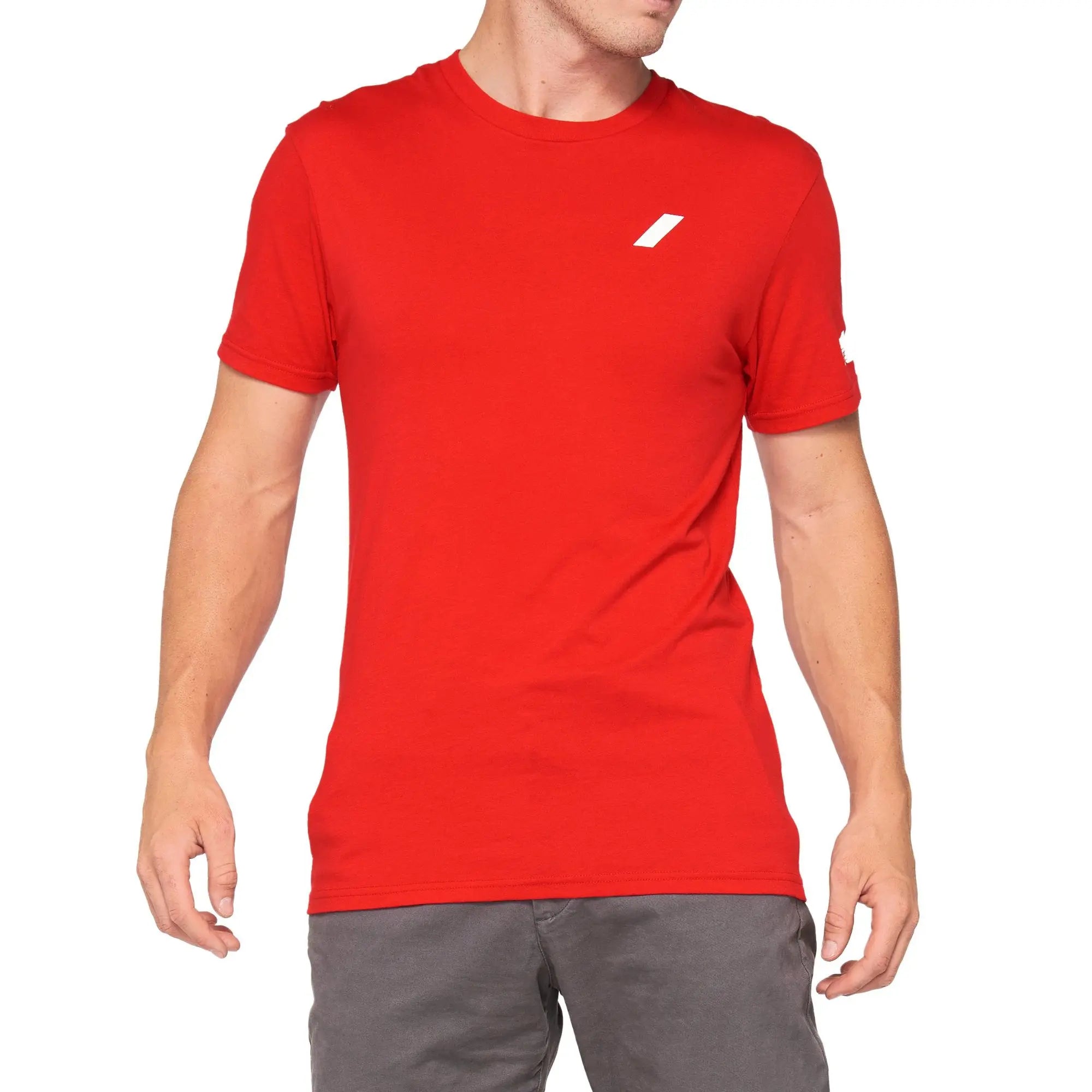 100% Tiller T-Shirt Red - FREE UK Shipping, FREE 365 Day Returns | Moto Central