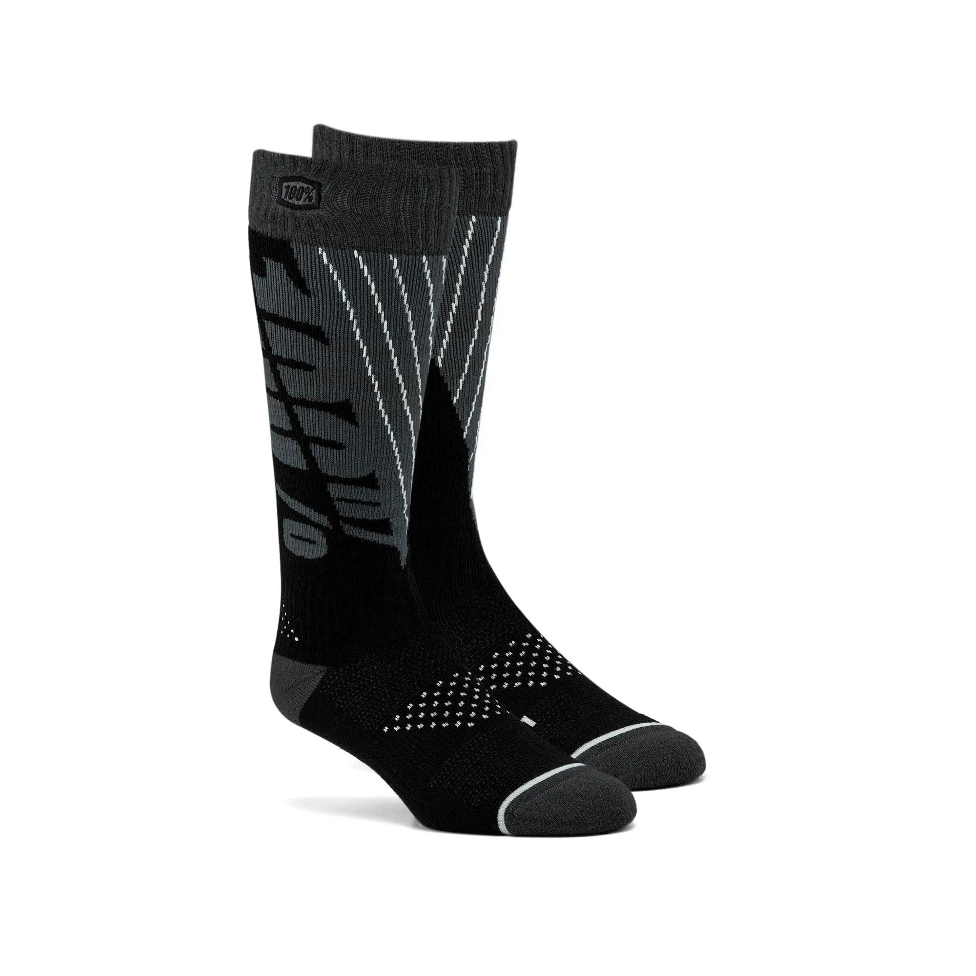 100% Torque Comfort Moto Socks Black / Steel Grey - FREE UK Shipping, FREE 365 Day Returns | Moto Central