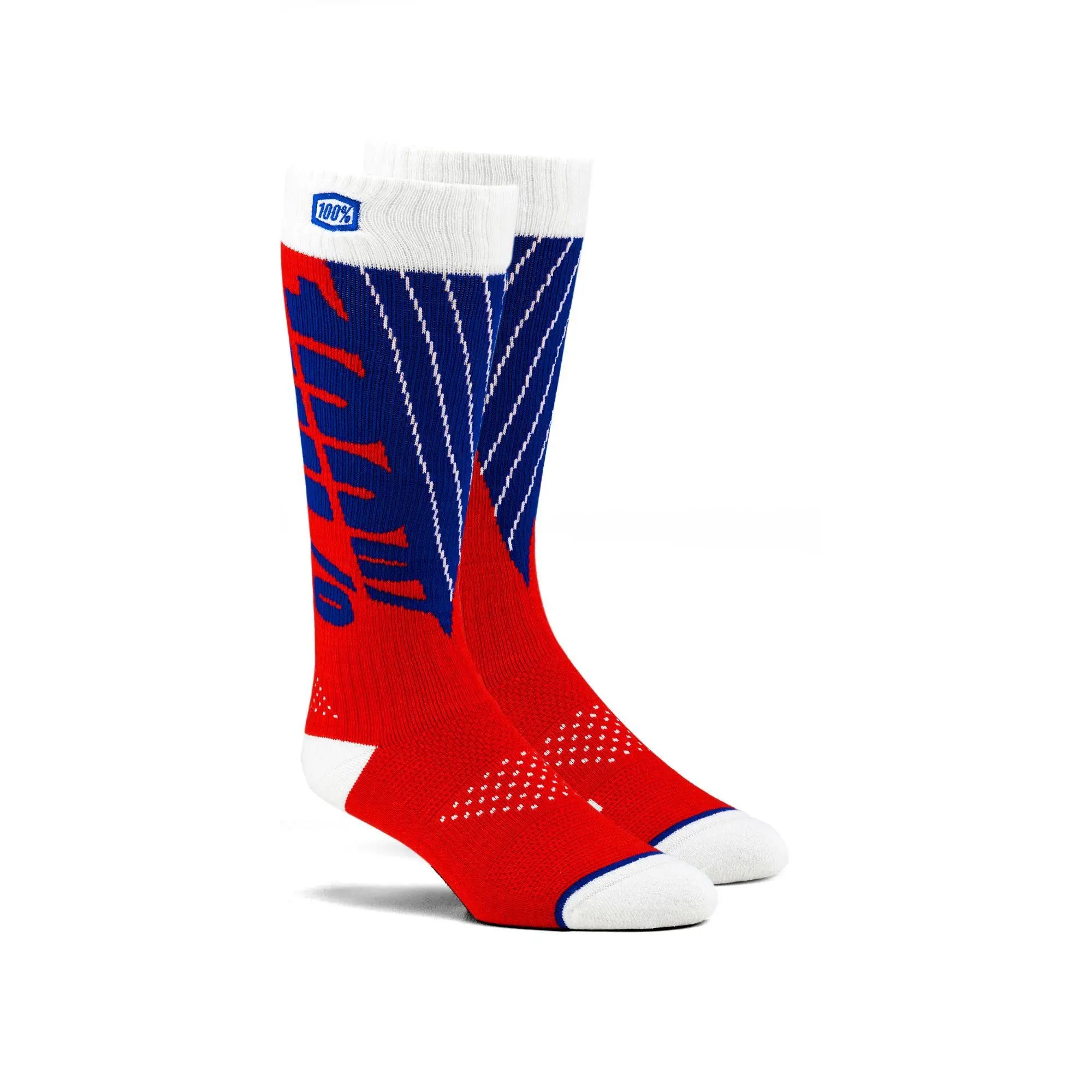 100% Torque Comfort Moto Socks Red / Blue - FREE UK Shipping, FREE 365 Day Returns | Moto Central