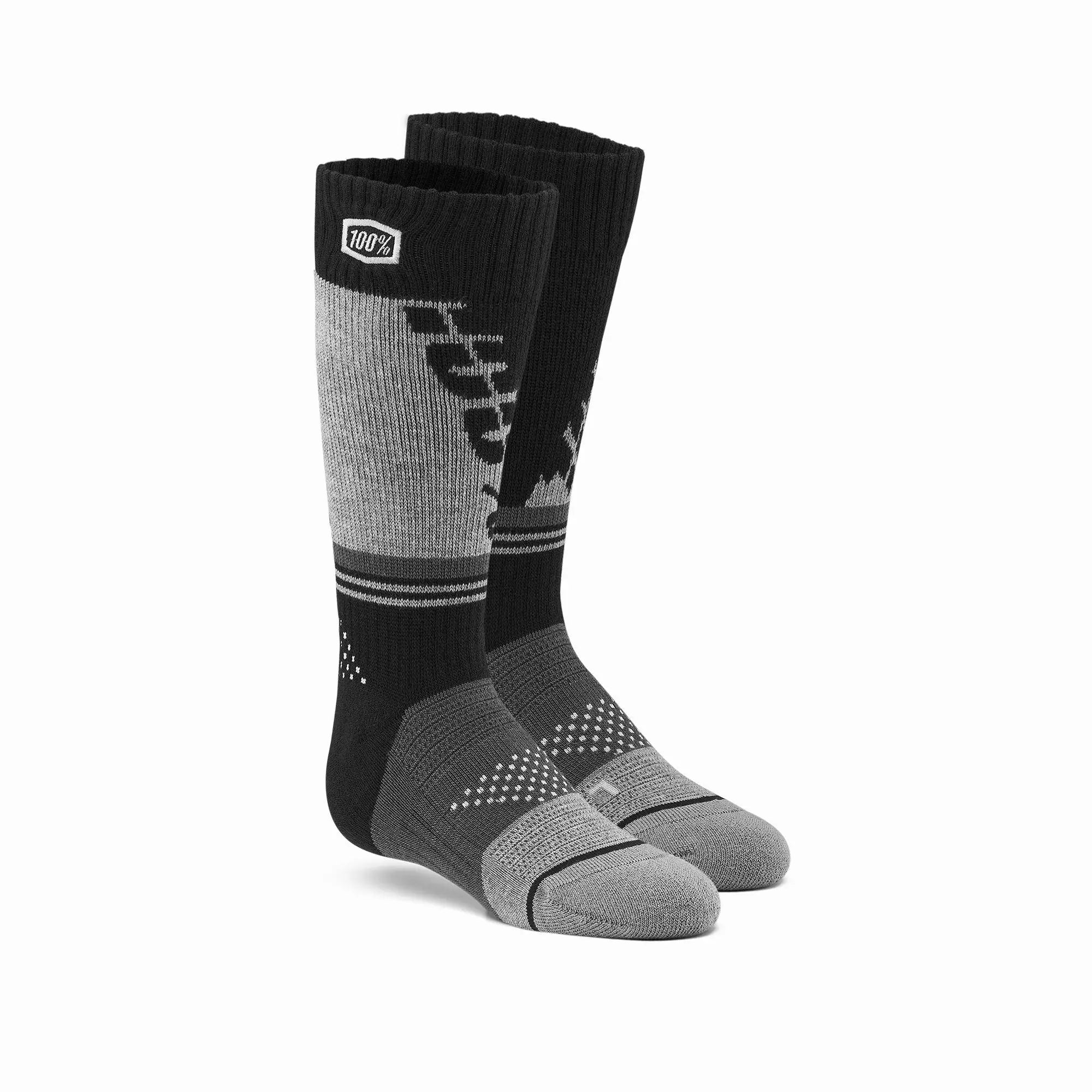 100% Torque Youth Moto Socks Black / Grey - FREE UK Shipping, FREE 365 Day Returns | Moto Central