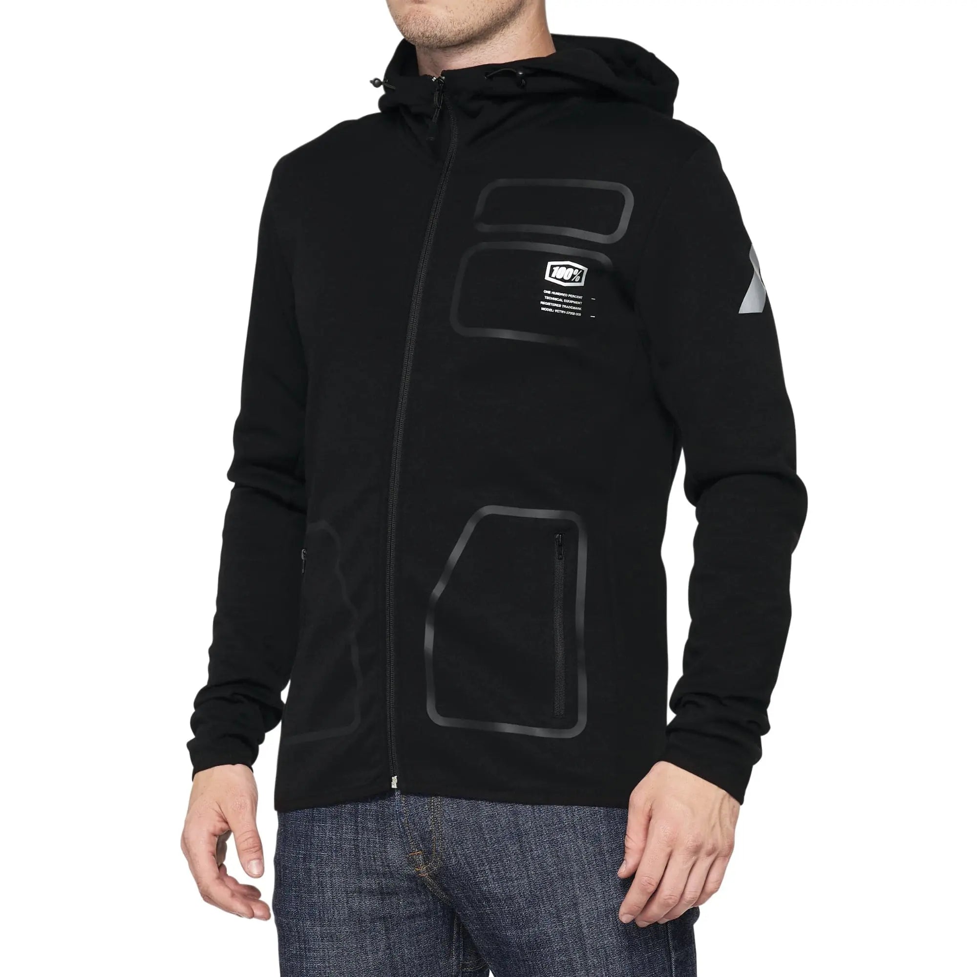 100% Viceroy Tech Zip Hoodie Black - FREE UK Shipping, FREE 365 Day Returns | Moto Central