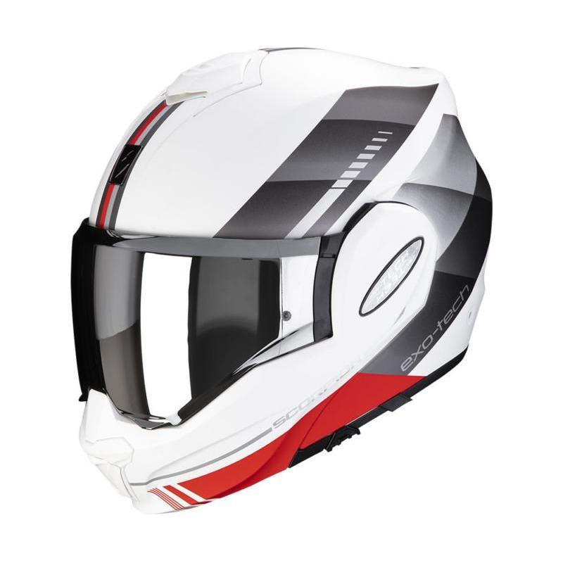 Scorpion EXO-Tech Evo Genre Flip-Up Helmet White / Silver / Red