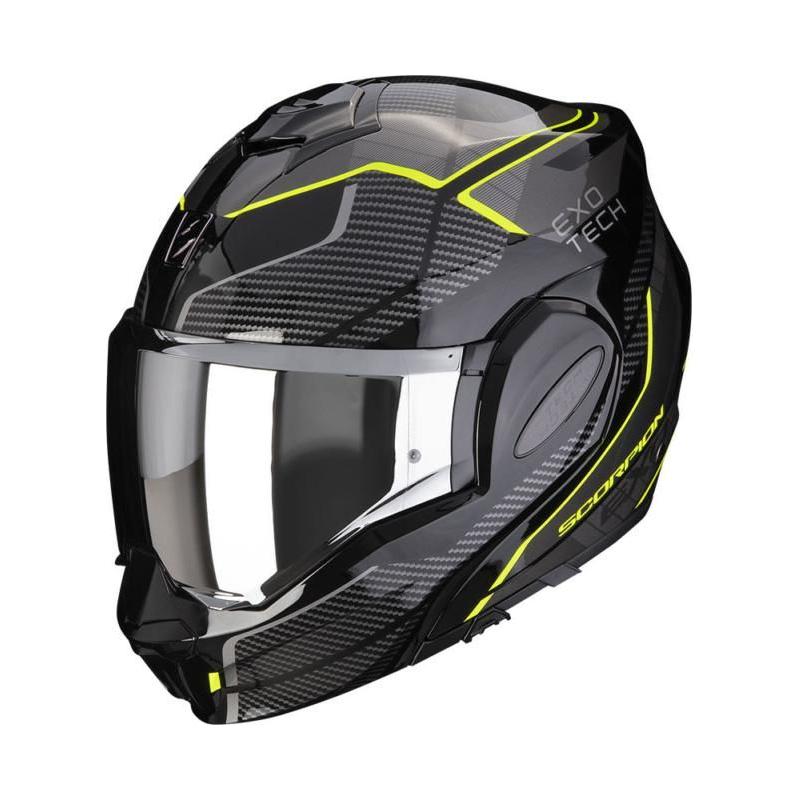 Scorpion EXO-Tech Evo Animo Flip-Up Helmet Black / Yellow