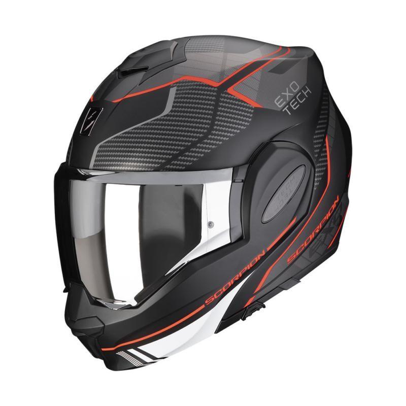 Scorpion EXO-Tech Evo Animo Flip-Up Helmet Black / Red