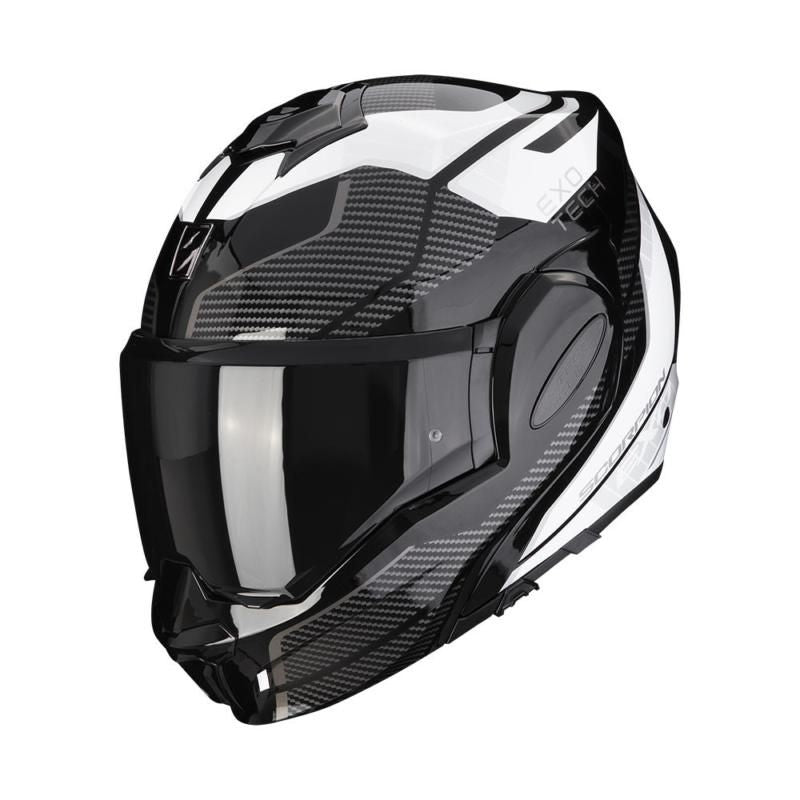 Scorpion EXO-Tech Evo Animo Flip-Up Helmet Black / White