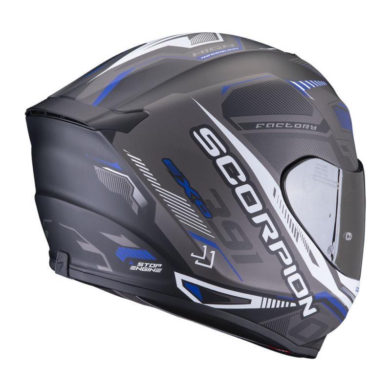 Scorpion EXO 391 Haut Full Face Helmet Black / Silver / Blue