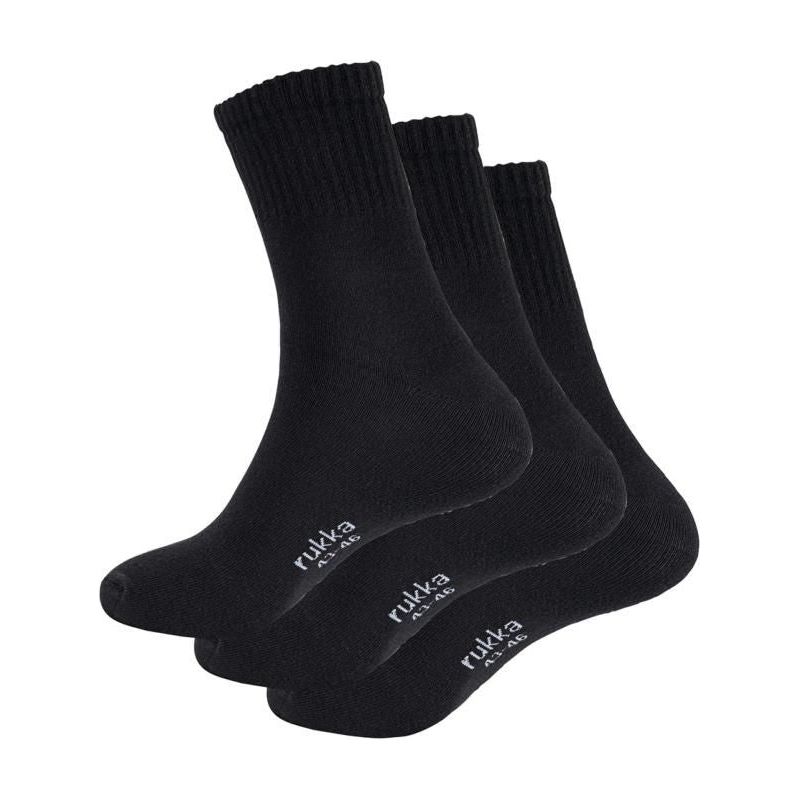 Rukka Ankle Length Unisex Socks Black - Pack Of 3