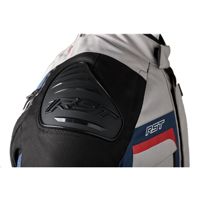 RST Pro Series Adventure-X CE Textile Jacket Silver / Blue / Red - FREE UK Shipping, FREE 365 Day Returns | Moto Central