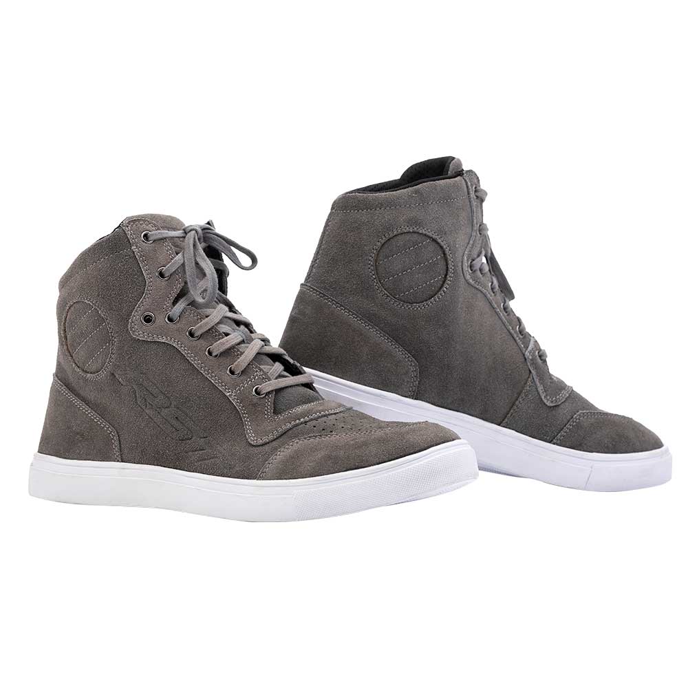 RST HiTop Moto CE Ladies Riding Sneakers Suede Grey - FREE UK Shipping, FREE 365 Day Returns | Moto Central