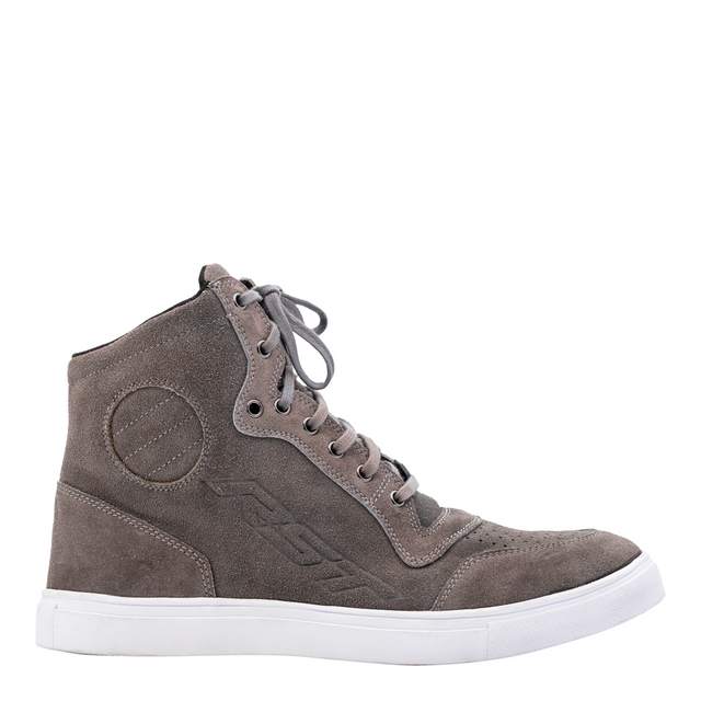 RST HiTop Moto CE Ladies Riding Sneakers Suede Grey - FREE UK Shipping, FREE 365 Day Returns | Moto Central