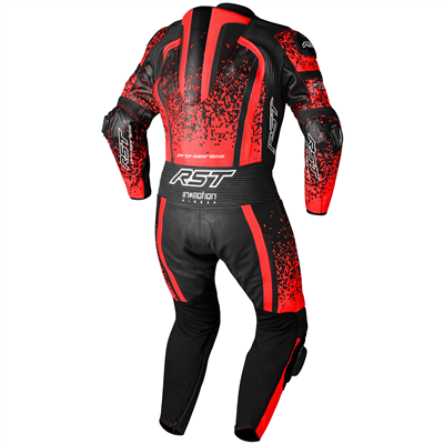 RST Pro Series Evo Airbag CE Leather Suit Fluo Red / Black / Fluo Red