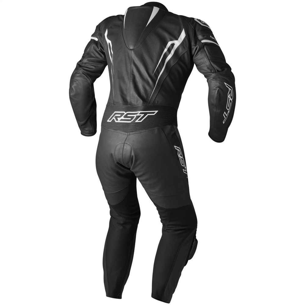 RST Tractech Evo 5 CE Leather Suit Black / White / Black - FREE UK Shipping, FREE 365 Day Returns | Moto Central