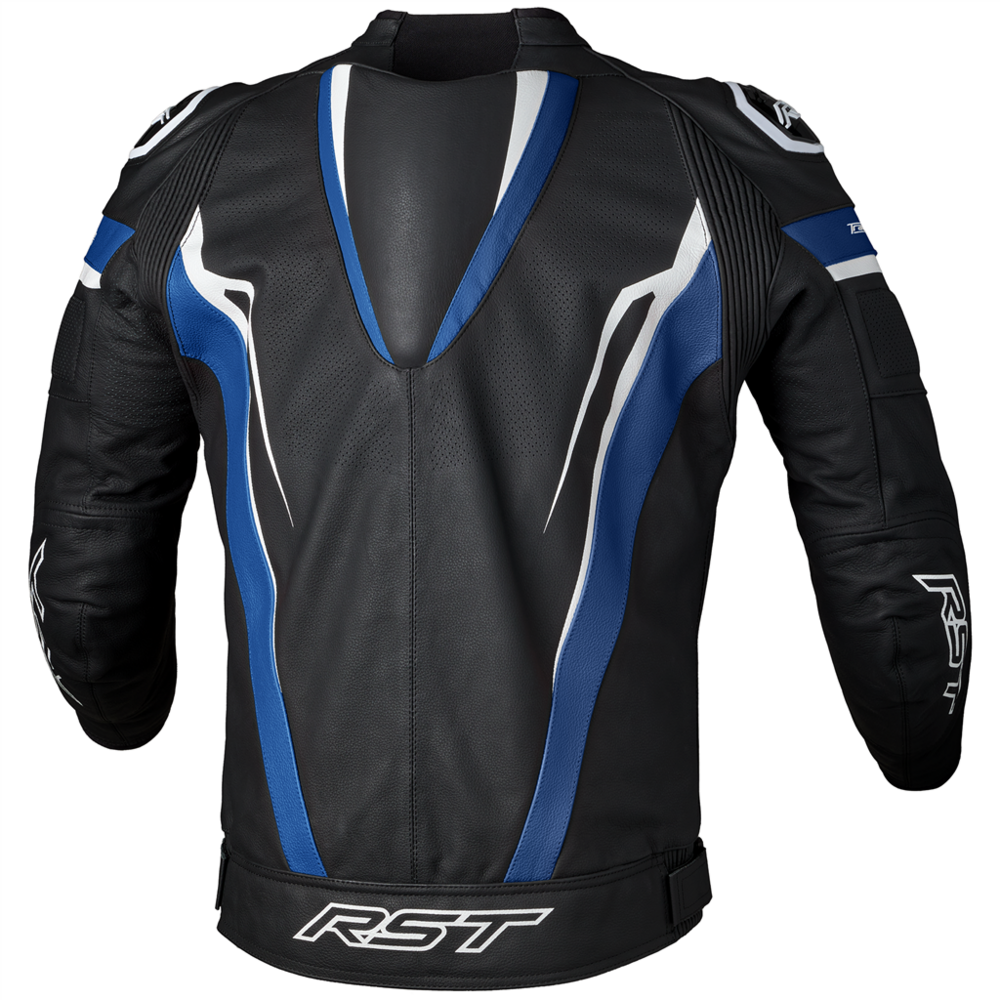 RST Tractech Evo 5 CE Leather Jacket Blue / Black / White - FREE UK Shipping, FREE 365 Day Returns | Moto Central