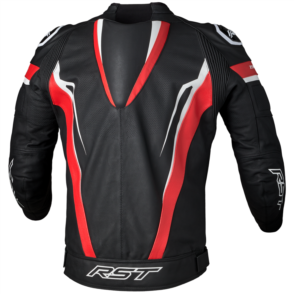 RST Tractech Evo 5 CE Leather Jacket Red / Black / White - FREE UK Shipping, FREE 365 Day Returns | Moto Central