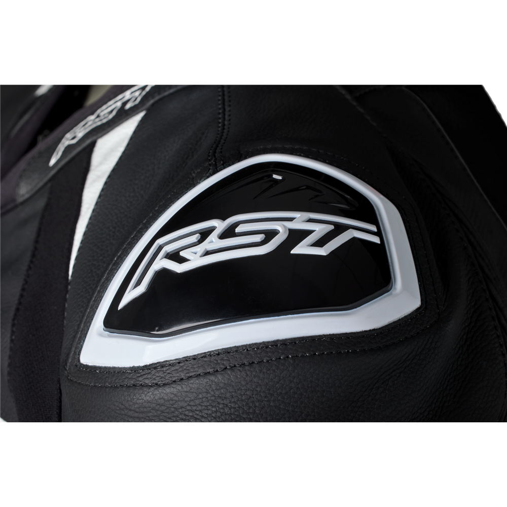 RST Tractech Evo 5 CE Leather Jacket Black / White / Black - FREE UK Shipping, FREE 365 Day Returns | Moto Central