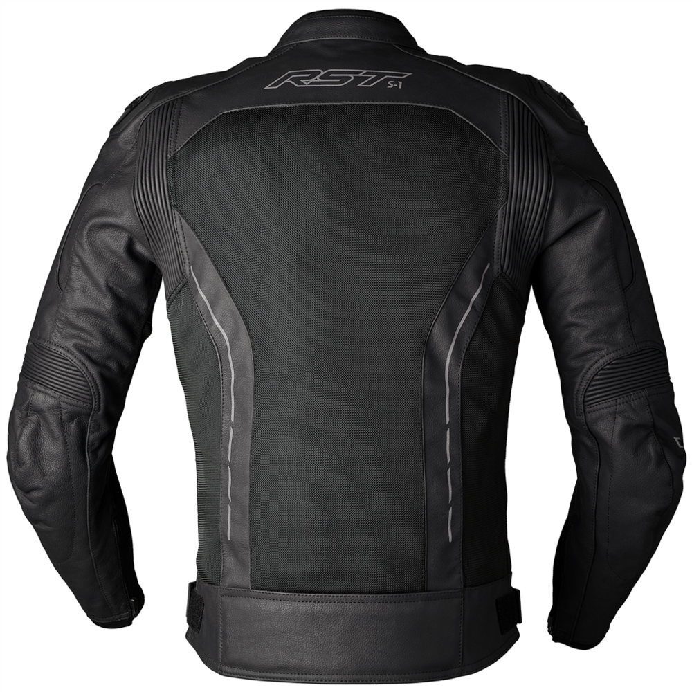 RST S1 Mesh CE Leather Jacket Black / Black - FREE UK Shipping, FREE 365 Day Returns | Moto Central