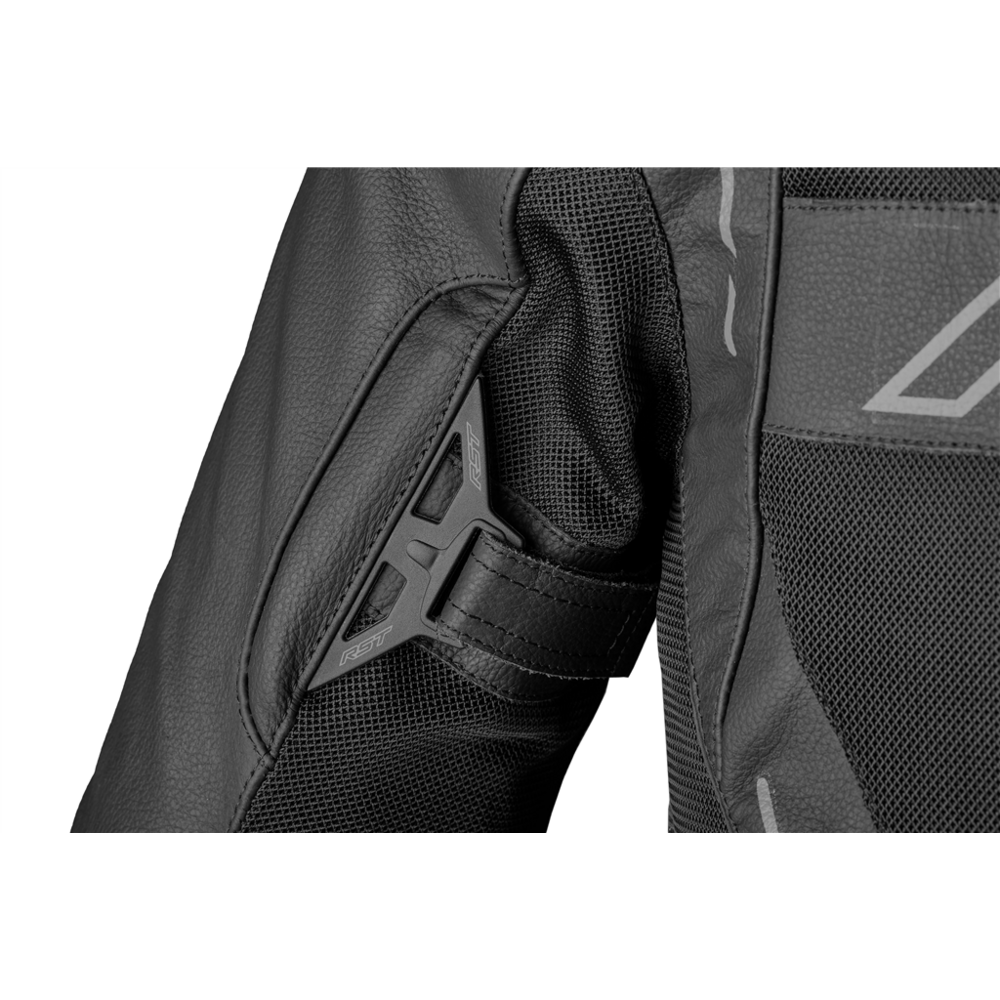 RST S1 Mesh CE Leather Jacket Black / Black - FREE UK Shipping, FREE 365 Day Returns | Moto Central