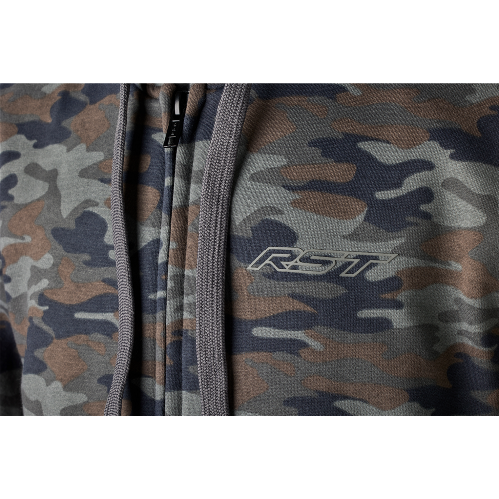 RST Zip Through Urban CE Textile Hoodie Camo - FREE UK Shipping, FREE 365 Day Returns | Moto Central