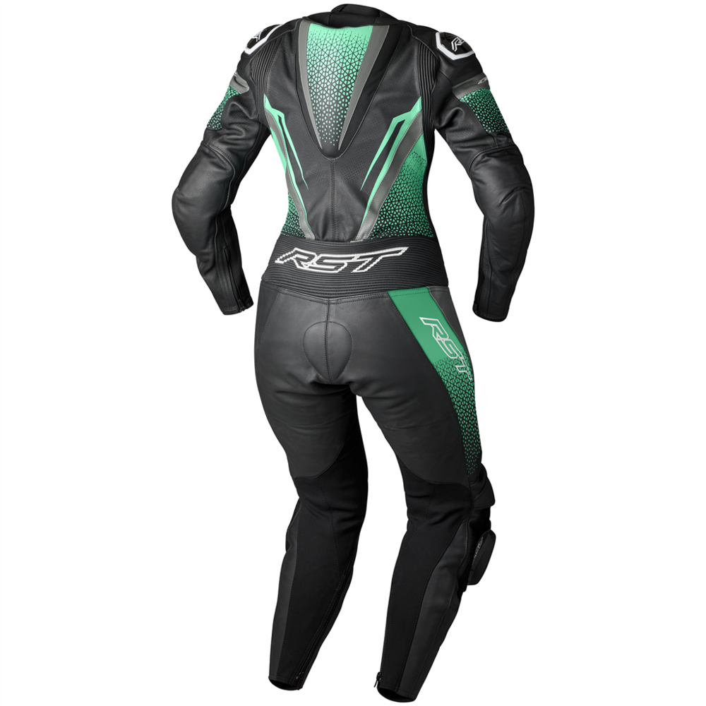 RST Tractech Evo 5 CE Ladies Leather Suit Black / Aqua / Grey