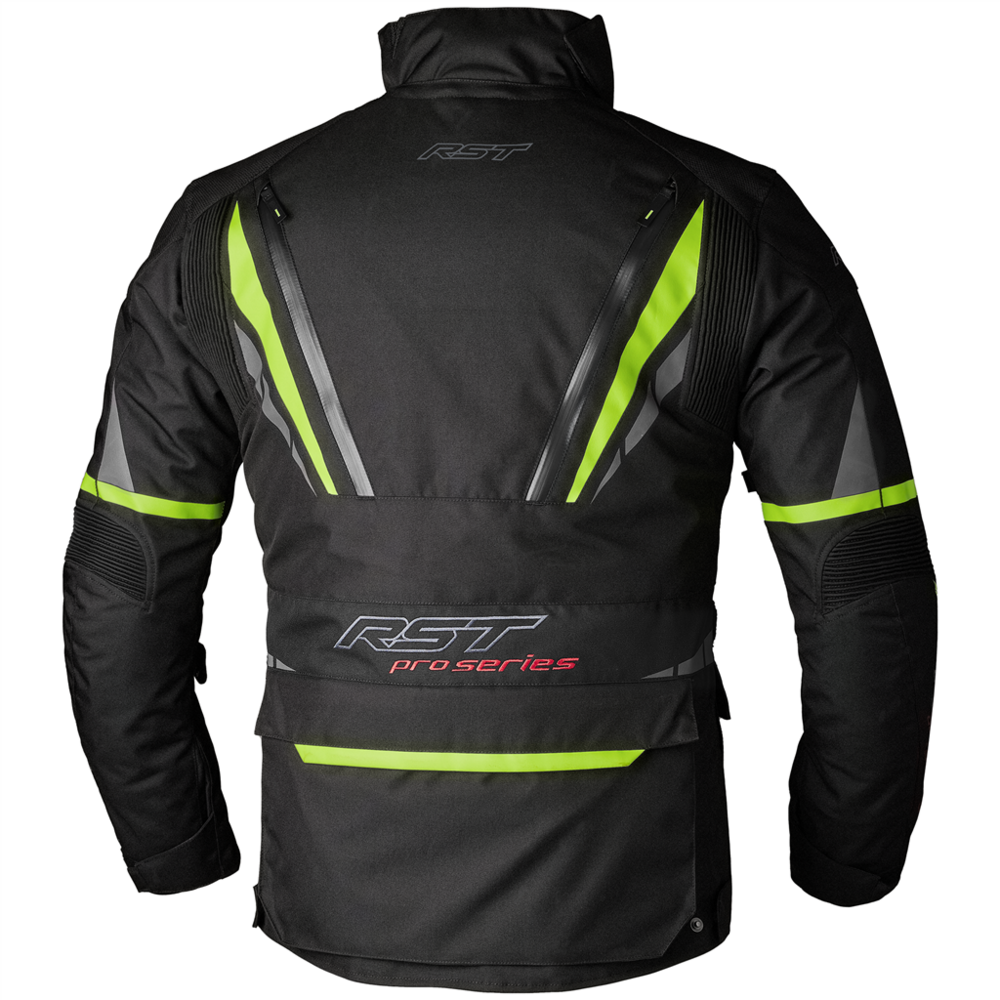 RST Pro Series Paragon 7 CE Textile Jacket Black / Fluo Yellow - FREE UK Shipping, FREE 365 Day Returns | Moto Central