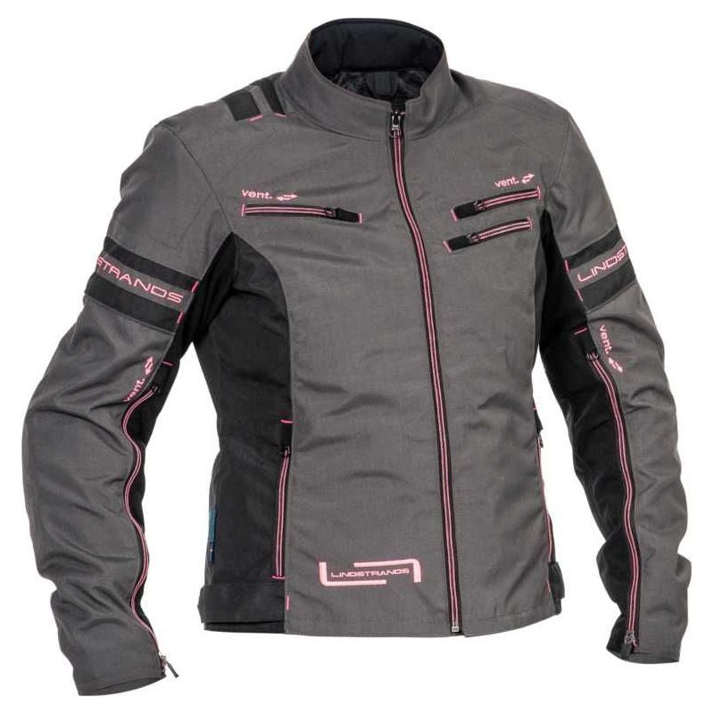 Lindstrands Liden Ladies Textile Jacket Grey / Pink