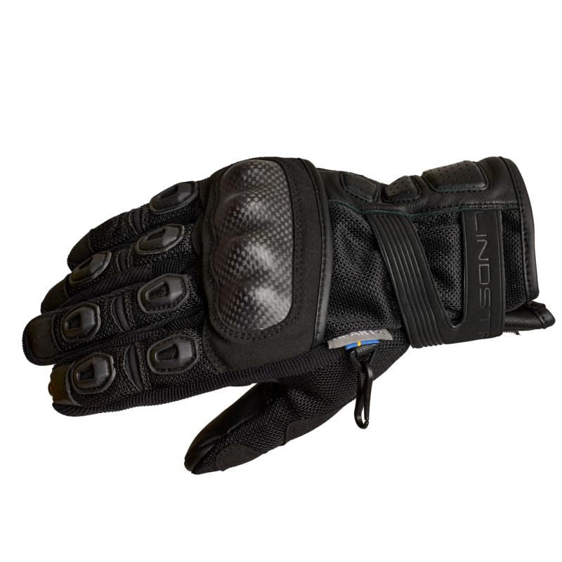 Lindstrands Siljan Mesh Textile Gloves Black - FREE UK Shipping, FREE 365 Day Returns | Moto Central