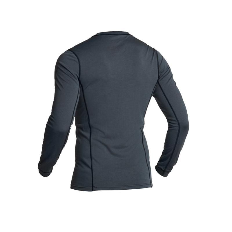 Halvarssons Comfort Long Sleeves Merino Wool Base Layer Top Grey - FREE UK Shipping, FREE 365 Day Returns | Moto Central