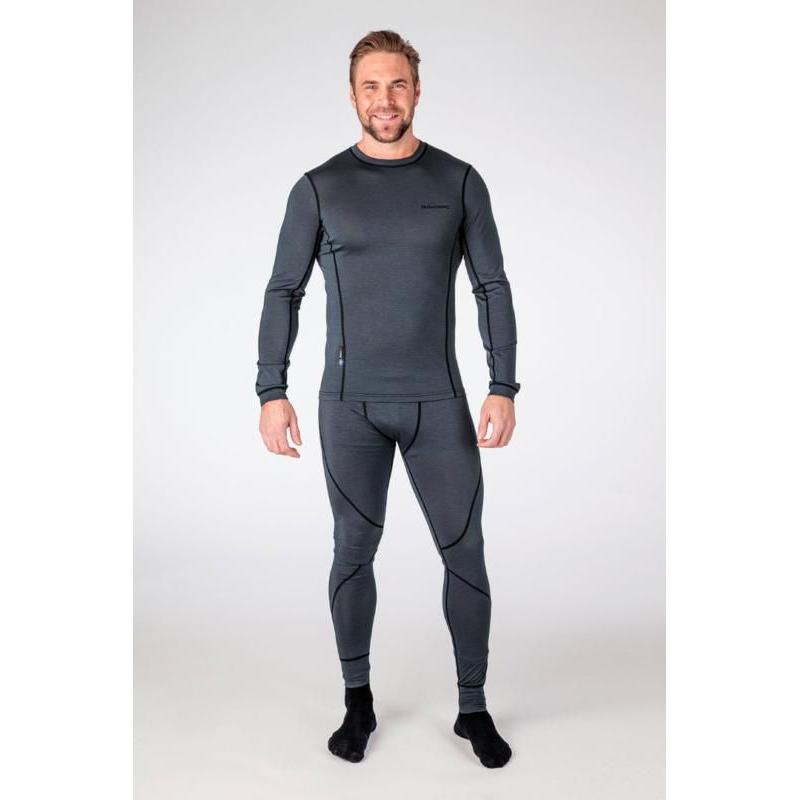 Halvarssons Comfort Long Johns Merino Wool Base Layer Leggings Grey - FREE UK Shipping, FREE 365 Day Returns | Moto Central