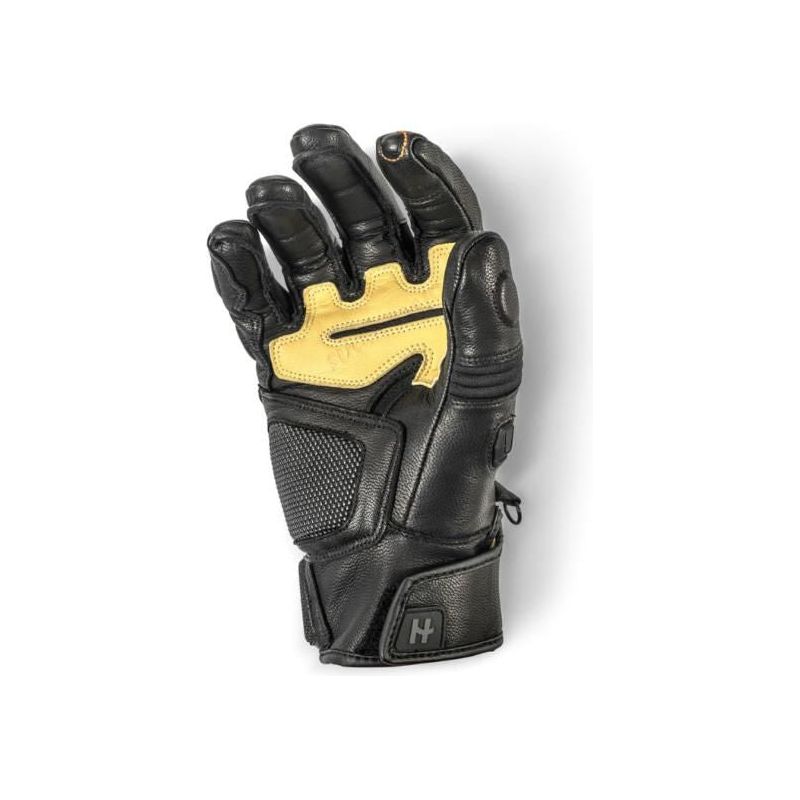 Halvarssons Flon Short Leather Gloves Black / Tan - FREE UK Shipping, FREE 365 Day Returns | Moto Central