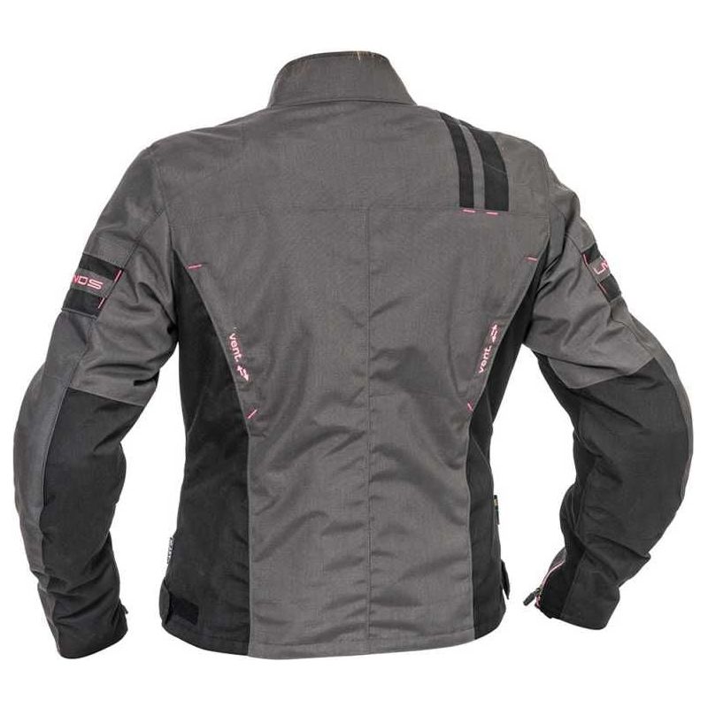 Lindstrands Liden Ladies Textile Jacket Grey / Pink  - FREE UK Shipping, FREE 365 Day Returns | Moto Central