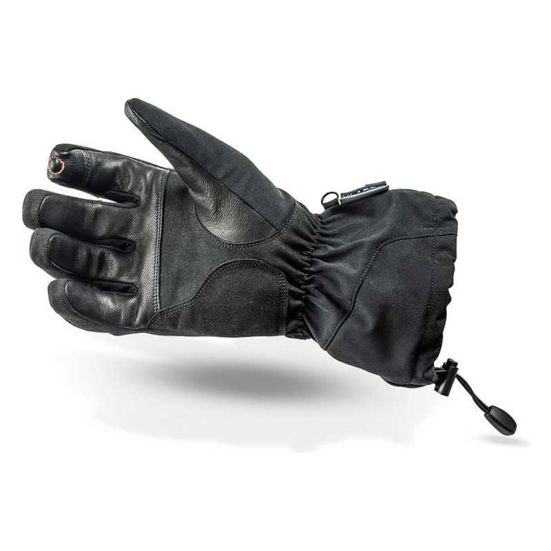 Lindstrands Hede Leather / Textile Gloves Black - FREE UK Shipping, FREE 365 Day Returns | Moto Central