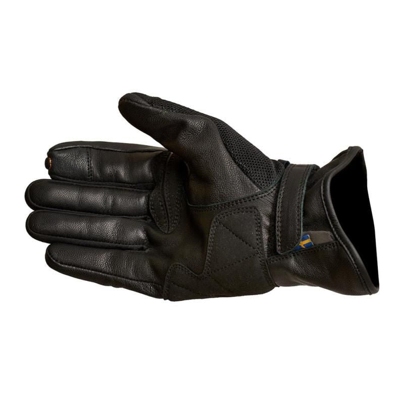 Halvarssons GLA Short Leather / Textile Gloves Black - FREE UK Shipping, FREE 365 Day Returns | Moto Central