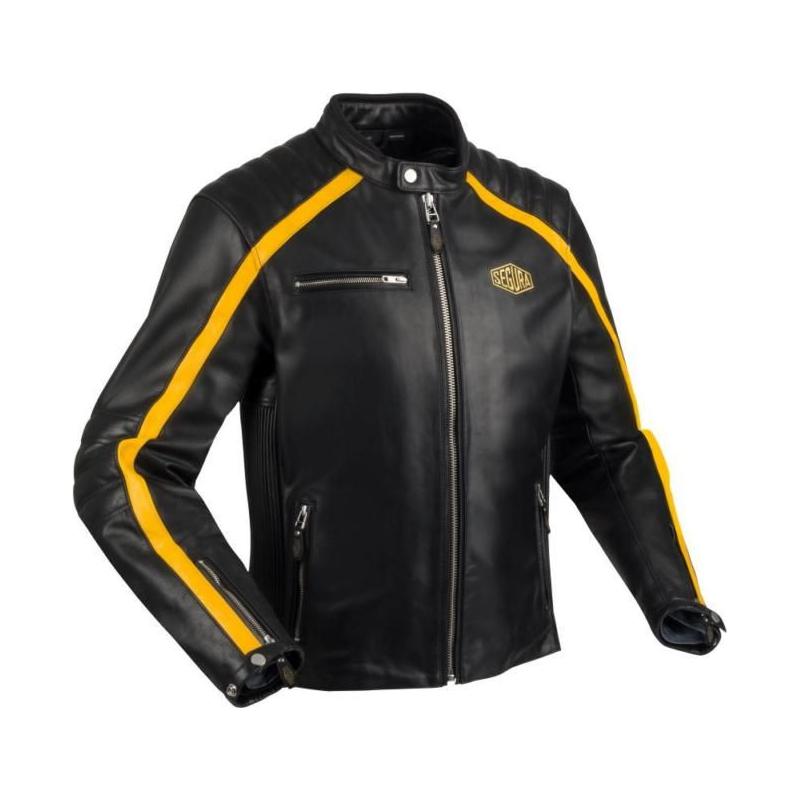 Segura Formula Leather Jacket Black / Yellow