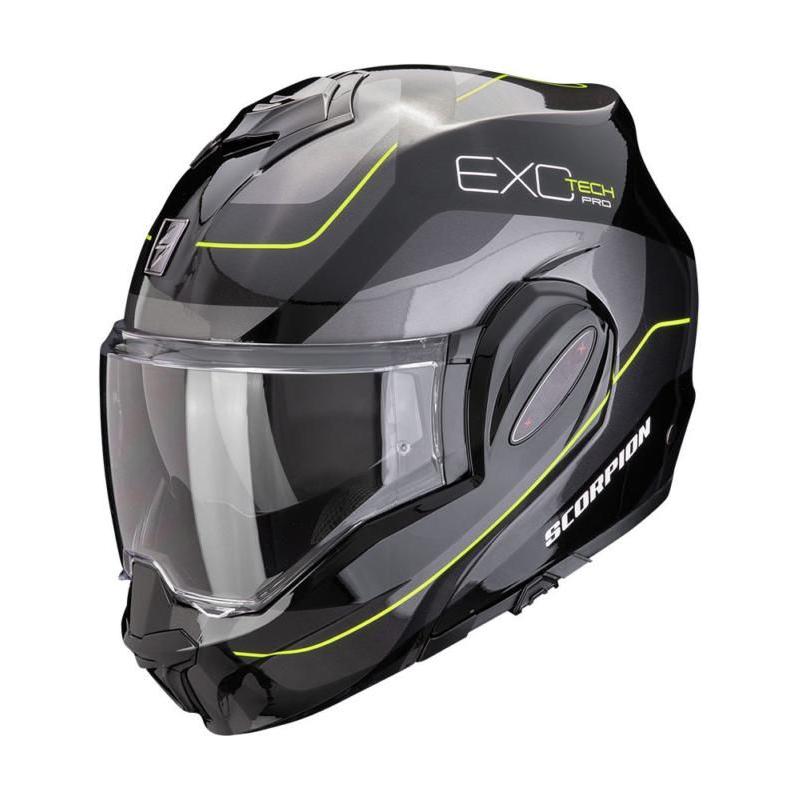 Scorpion EXO-Tech Pro Commuta Flip-Up Helmet Black / Silver / Yellow