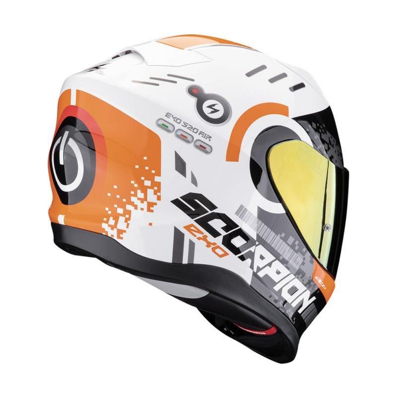 Scorpion EXO 520 Evo Air Titan Full Face Helmet White / Orange