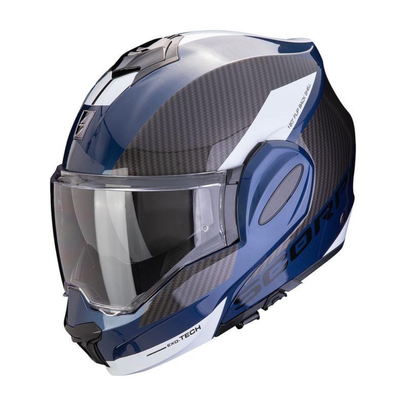 Scorpion EXO-Tech Evo Team Flip-Up Helmet Blue / Black / White